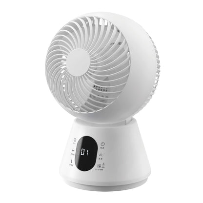 3Dサーキュレーター（静音・節電DCモーター/～20畳/風量12段階調節/左右360°、上下約90°自動首振り/モード切替3段階/切タイマー8段階/コード1.5m/リモコン付）_08-1702_FF-KT2513DC-W_OHM（オーム電機）