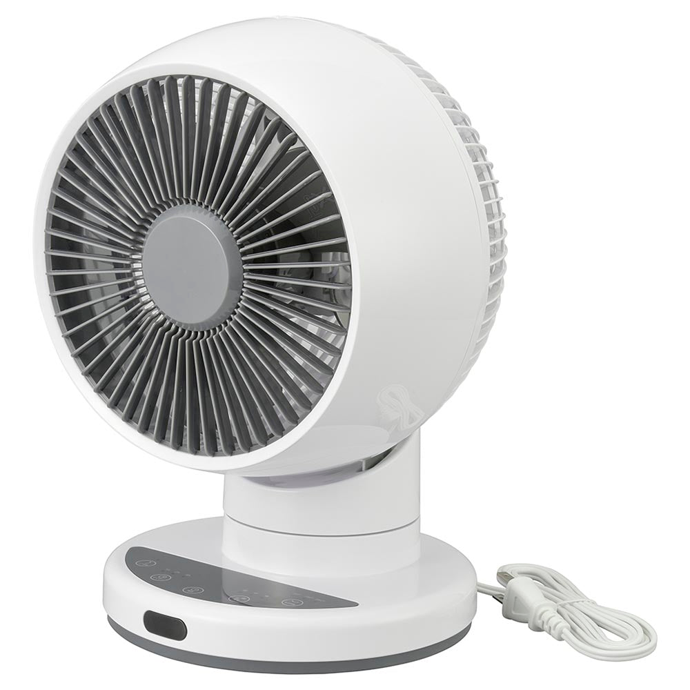 3Dサーキュレーター（～18畳/風量3段階/切タイマー3段階/左右3段階、上下約90°自動首振り/コード1.5m/リモコン付）_08-1703_FF-CS2515AC-W_OHM（オーム電機）