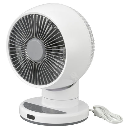 3Dサーキュレーター（～18畳/風量3段階/切タイマー3段階/左右3段階、上下約90°自動首振り/コード1.5m/リモコン付）_08-1703_FF-CS2515AC-W_OHM（オーム電機）