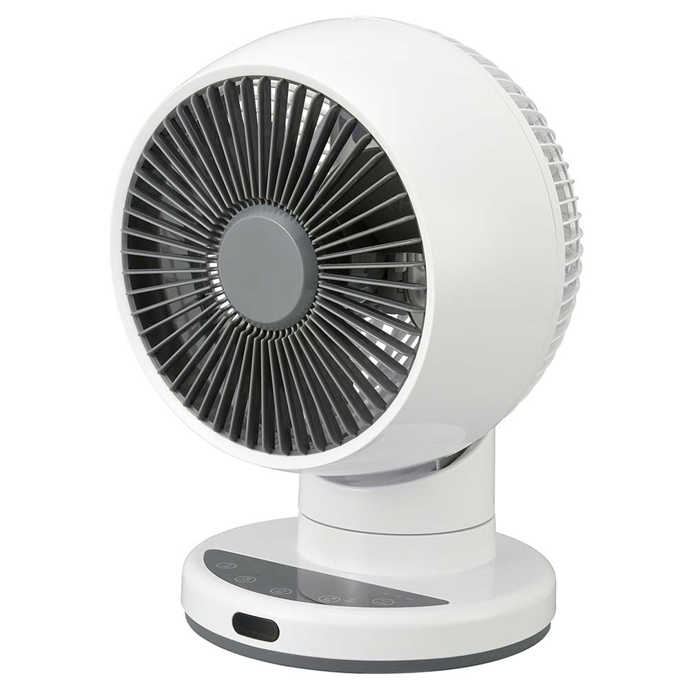 3Dサーキュレーター（静音・節電 DCモーター/～20畳/風量10段階/左右3段階、上下約90°自動首振り/切タイマー8段階/コード1.5m/リモコン付）_08-1704_FF-CS2515DC-W_OHM（オーム電機）