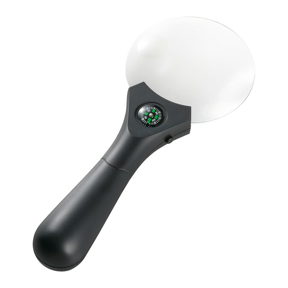 LEDハンドルーペ（3倍、4.5倍/レンズ直径90mm/単4形×3本使用）_08-1761_LH-M10HL90A_OHM（オーム電機）