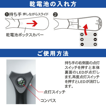 LEDハンドルーペ（2.5倍、4倍/レンズ直径110mm/単4形×3本使用）_08-1762_LH-M10HL110A_OHM（オーム電機）