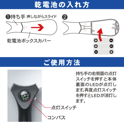 LEDハンドルーペ（2倍、4倍/レンズ直径137mm/単4形×3本使用）_08-1763_LH-M10HL137A_OHM（オーム電機）
