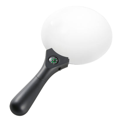 LEDハンドルーペ（2倍、4倍/レンズ直径137mm/単4形×3本使用）_08-1763_LH-M10HL137A_OHM（オーム電機）