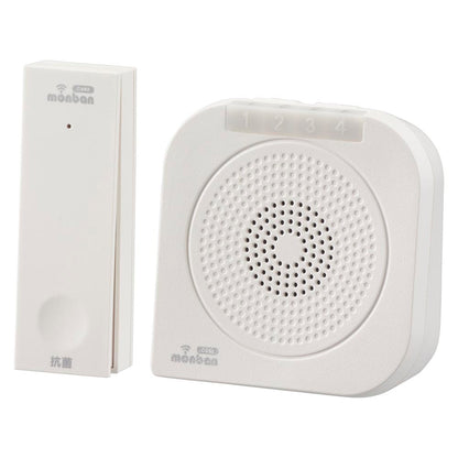 monban CUBE II ワイヤレスチャイムセット 自家発電式押しボタン送信機＋バイブレーション受信機_08-1900_OCH-ECOT-BBR25_OHM（オーム電機）