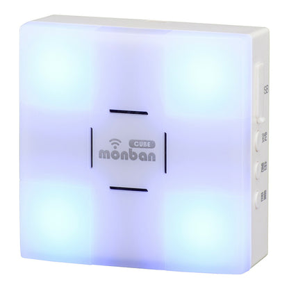 monban CUBE II ワイヤレスチャイムセット 音センサー送信機＋光フラッシュ電池式受信機_08-1907_OCH-VOST-FBR25_OHM（オーム電機）