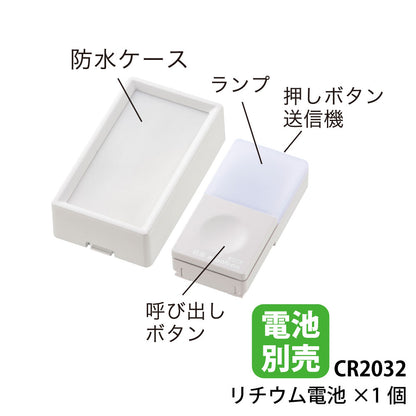 monban CUBE II 防水ケース付送信機（増設用/防水IP66/CR2032リチウム電池×1個使用）_08-1909_OCH-BPWPT25_OHM（オーム電機）
