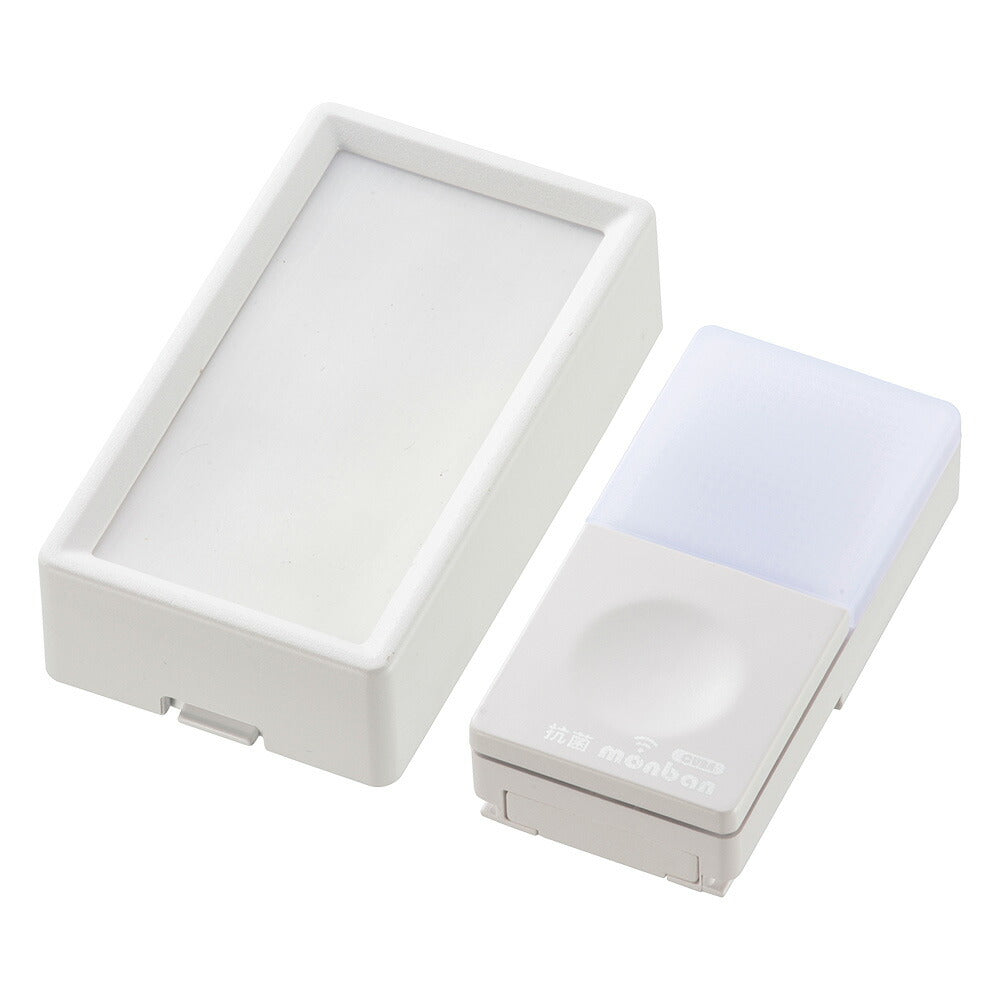 monban CUBE II ワイヤレスチャイムセット 防水ケース付送信機＋光フラッシュ電池式受信機_08-1915_OCH-BPWPT-FBR25_OHM（オーム電機）