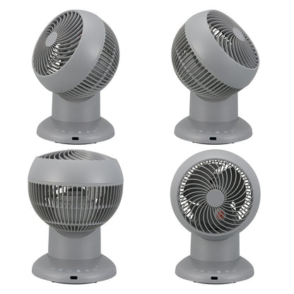 DCサーキュレーター（静音・節電/28畳まで/360°・左右60°自動首振/風量9段階/切タイマー8段階/リモコン付/グレー）_08-3341_KIS-SQ2026D-H_OHM（オーム電機）