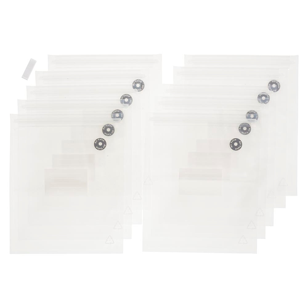 バキュームセーバーCOK-PSL300C-W専用袋（Mサイズ/チャックスライダー付/耐冷-30℃/耐熱100℃/10枚入）_08-5412_COK-PSLFM1810C_OHM（オーム電機）
