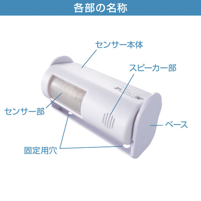 センサー付チャイム＆アラーム（人感センサー付/防犯アラーム85dB）_09-1950_OCH-YL102_OHM（オーム電機）