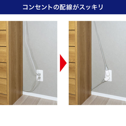 回転ACアダプター 雷ガード ホワイト_A-390SB(W)_ELPA（エルパ・朝日電器）
