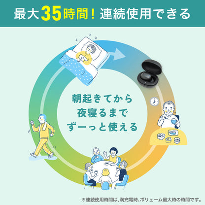 集音器 イヤリスチャージ イヤホン型 片耳用 密閉カナル型_AS-E001_ELPA（エルパ・朝日電器）