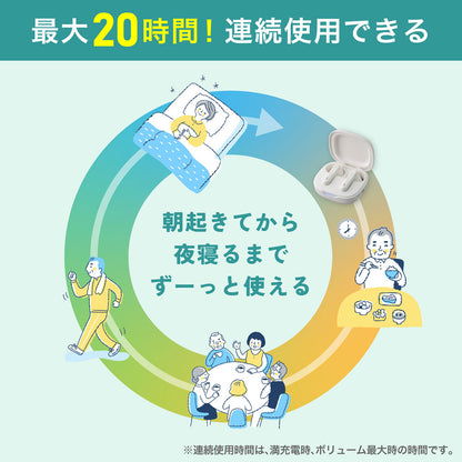 集音器 イヤリスチャージ イヤホン型 両耳用 インナーイヤー型_AS-E003_ELPA（エルパ・朝日電器）