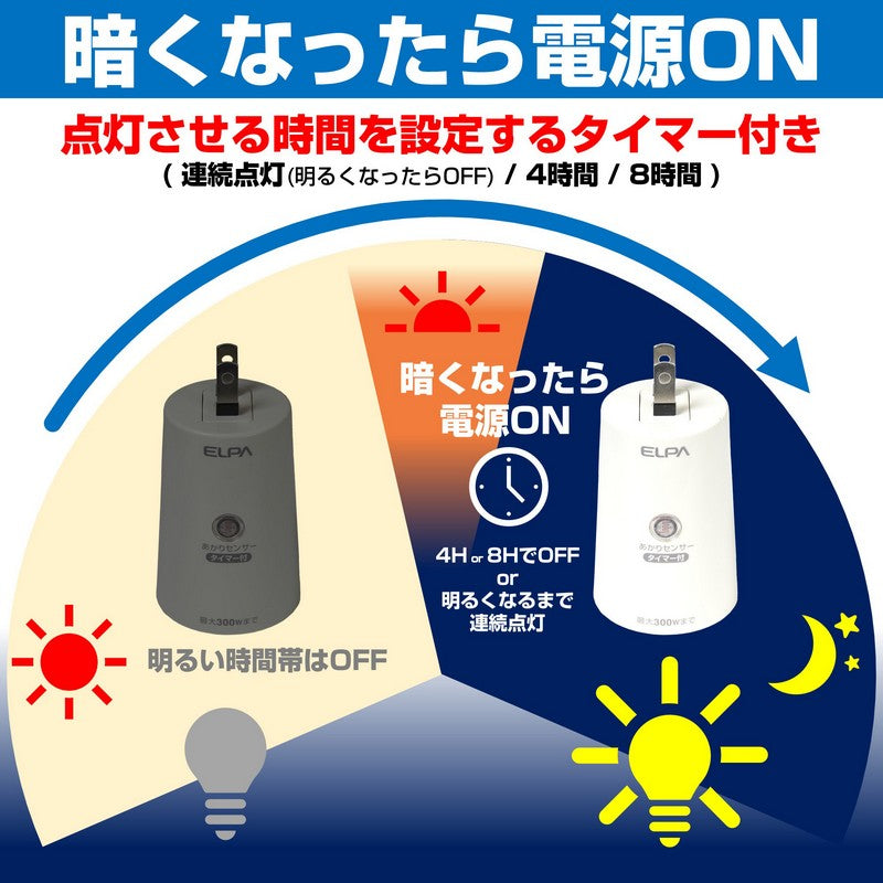 BA-T103SB_1633900_切替タイマー付あかりセンサースイッチ_ELPA（エルパ・朝日電器）