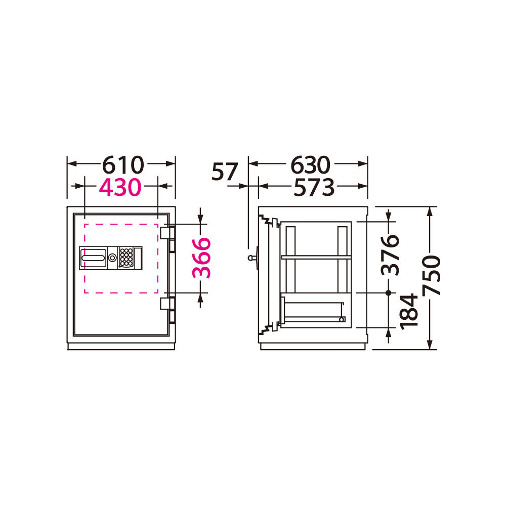CSG-90EVR 業務用耐火金庫 履歴テンキーEVR式 90L 195kg_EIKO エーコー