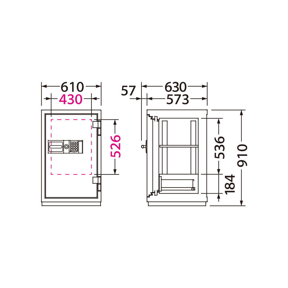 CSG-91EVR 業務用耐火金庫 履歴テンキーEVR式 115L 241kg_EIKO エーコー