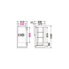 CSG-92FF 業務用耐火金庫 顔認証ロック式 170L 314kg_EIKO エーコー