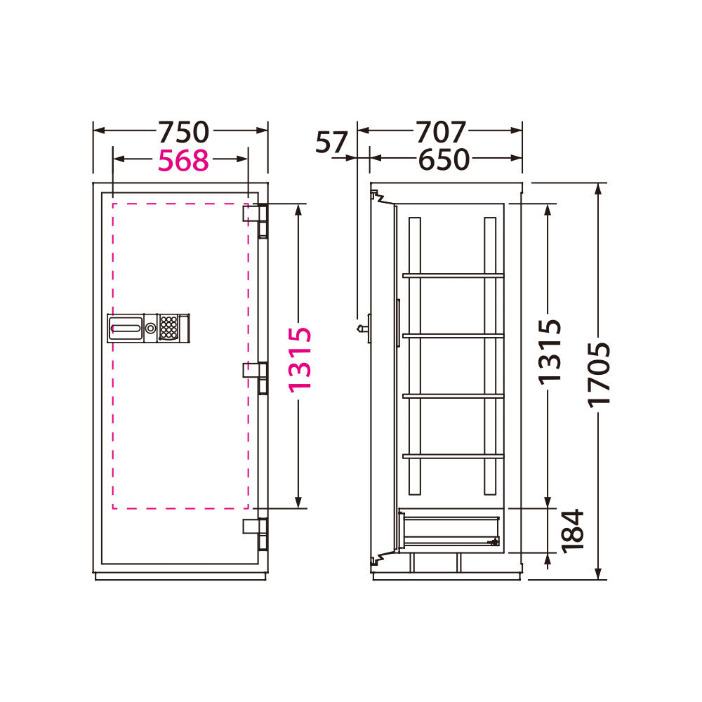 CSG-95EV 業務用耐火金庫 テンキーEV式 381L 473kg_EIKO エーコー