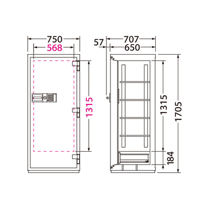 CSG-95EV 業務用耐火金庫 テンキーEV式 381L 473kg_EIKO エーコー