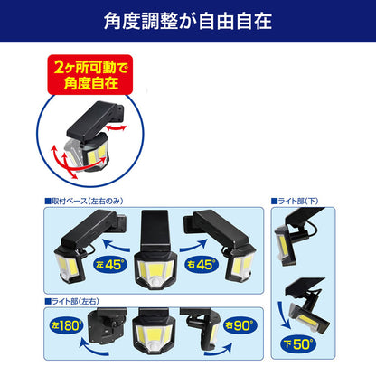 センサーライト 乾電池式 1灯 270ルーメン_ESL-151DC_ELPA（エルパ・朝日電器）