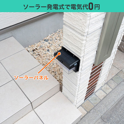 ウォールライト 二重セード ソーラー充電式 200ルーメン 白色/電球色_ESL-KN200SL_ELPA（エルパ・朝日電器）