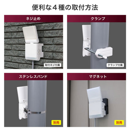 フラット センサーライト ACコンセント式 1灯 650ルーメン_ESL-SF901AC_ELPA（エルパ・朝日電器）