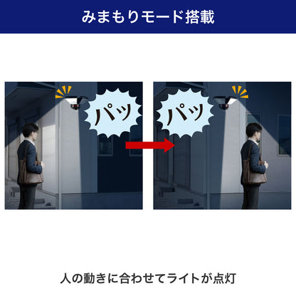 防犯ライト ACコンセント式センサーライト 2灯 2000ルーメン リモコン付_ESL-W3002AC_ELPA（エルパ・朝日電器）