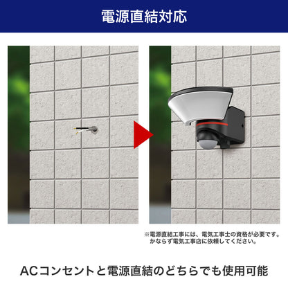 防犯ライト ACコンセント式センサーライト 1灯 1000ルーメン_ESL-WY3001AC_ELPA（エルパ・朝日電器）