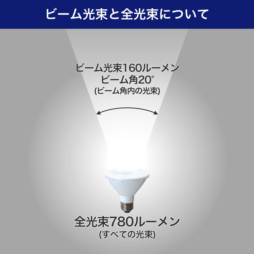LED電球 ビーム球形 E26 780ルーメン 電球色 防水_LDR8L-M-G061_ELPA（エルパ・朝日電器）