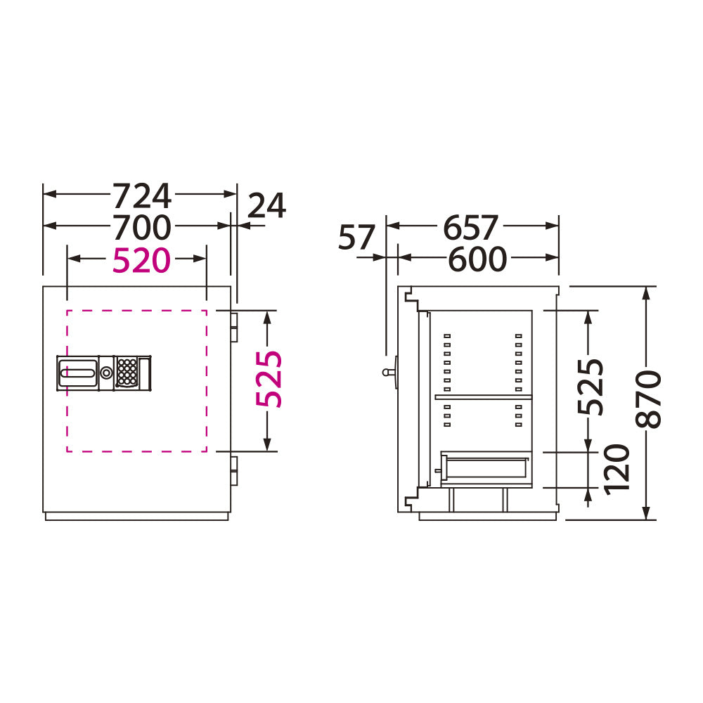 NCLL-20EV 業務用耐火金庫 テンキーEV式 2時間耐火 292kg 127L_EIKO エーコー