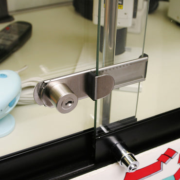 ショーケース用 防犯 ストッパー 補助錠 ロック DS-SK-1U_ショーケースロックDS-SK-1Uショーケース用_日本ロックサービス