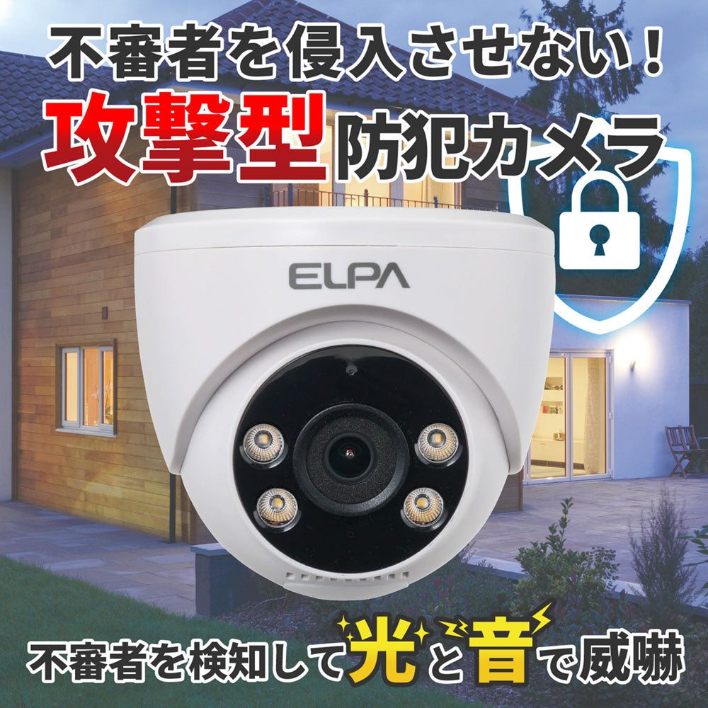 防犯士が作ったスゴイ防犯カメラ 屋内用 ドーム形カメラ AC電源_TBC-DC300_ELPA（エルパ・朝日電器）