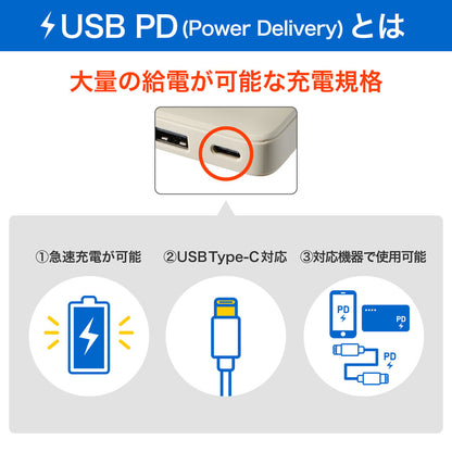 USB充電器 PD 30W 薄型ACアダプター ベージュ_UC-23B(BE)_ELPA（エルパ・朝日電器）