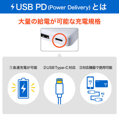 USB充電器 PD 30W 薄型ACアダプター ホワイト_UC-23B(W)_ELPA（エルパ・朝日電器）