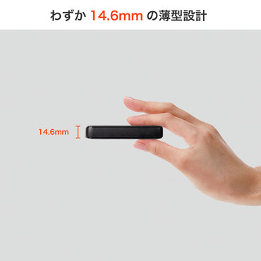 USB充電器 PD 60W 薄型ACアダプター ブラック_UC-26B(BK)_ELPA（エルパ・朝日電器）