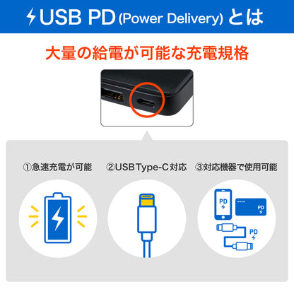 USB充電器 PD 60W 薄型ACアダプター ブラック_UC-26B(BK)_ELPA（エルパ・朝日電器）