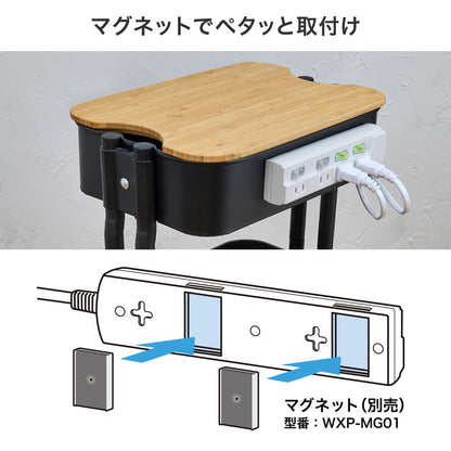 電源タップ 個別スイッチ AC 4個口 コード長 1m_WLK-41(W)_ELPA（エルパ・朝日電器）