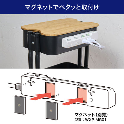 電源タップ 個別スイッチ AC 4個口 コード長 5m 雷ガード 安全ブレーカー_WLK-45B(W)_ELPA（エルパ・朝日電器）