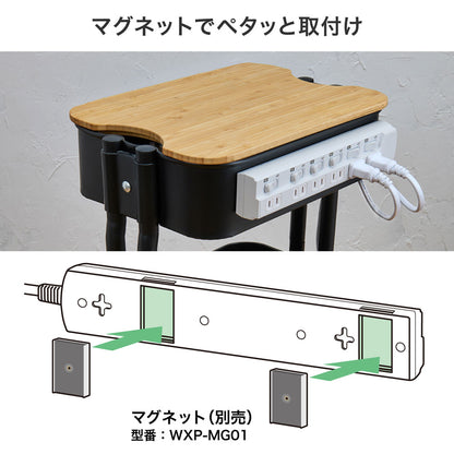 電源タップ ランプレス個別スイッチ AC6個口 コード長2m ホワイト_WLK-E62(W)_ELPA（エルパ・朝日電器）