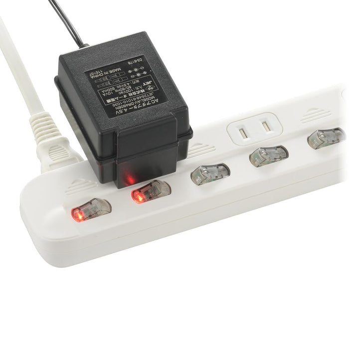 個別スイッチ付節電タップ交互コンセント（6個口/2m/LEDランプ付/L型プラグ/ホコリシャッター）_00-1654_HS-TP62ADW22_OHM（オーム電機）