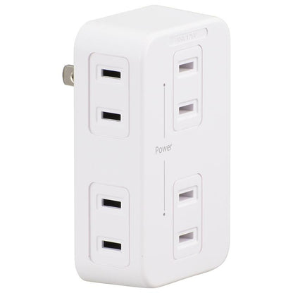 発煙ガードタップ（6個口）_00-5184_HS-TM6HS3-W_OHM オーム電機