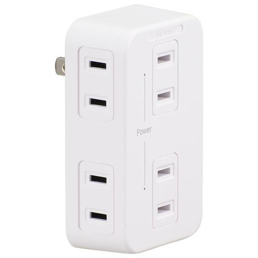 発煙ガードタップ（6個口）_00-5184_HS-TM6HS3-W_OHM オーム電機