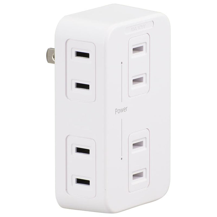 発煙ガードタップ（6個口）_00-5184_HS-TM6HS3-W_OHM オーム電機