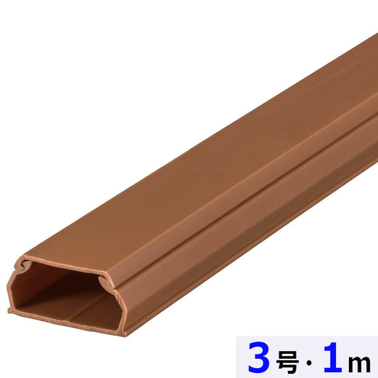 【5本セット】ABSモール（3号/1m/茶）_00-7352-5_DZ-AM31-T_OHM（オーム電機）