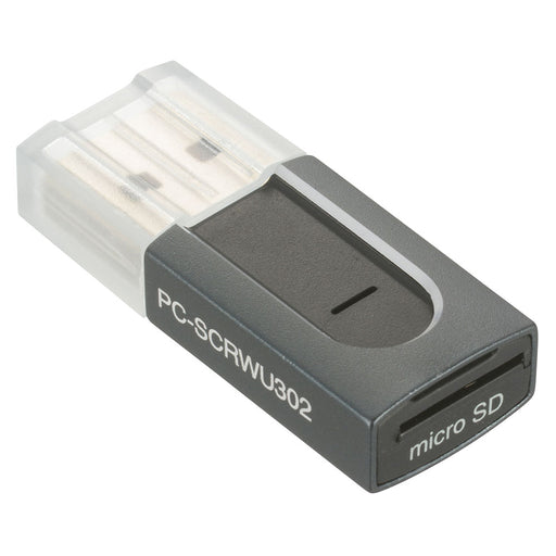 【USB Type-Aコネクタ接続】microSD専用超小型カードリーダー（USB3.2Gen1/4.5g/グレー）_01-3967_PC-SCRWU302-H_OHM（オーム電機）