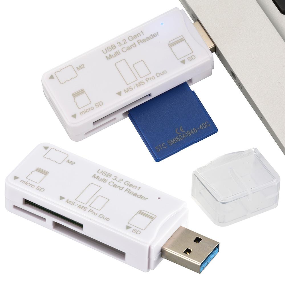 【USB Type-Aコネクタ接続】microSDカードリーダー（主要49メディア/USB3.2Gen1/ホワイト）_01-3968_PC-SCRWU303-W_OHM（オーム電機）