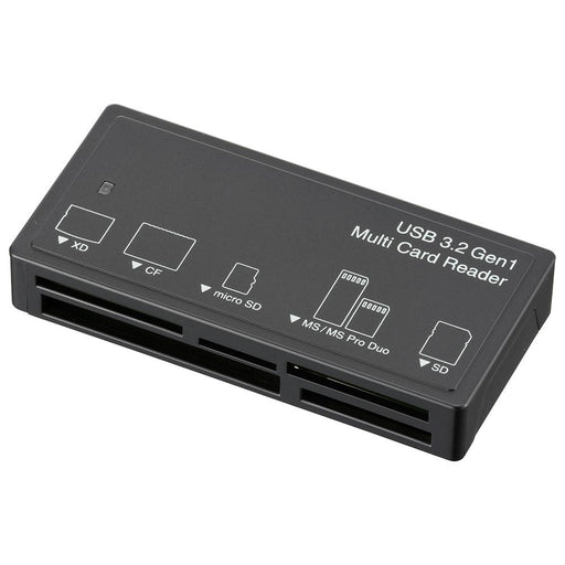 【USB Type-Aコネクタ接続】microSDカードリーダー（主要55メディア/USB3.2Gen1/ケーブル600mm付属/ブラック）_01-3971_PC-SCRWU304-K_OHM（オーム電機）
