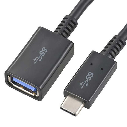 USB Type-Aメス/USB3.1 Gen1 Type-C ケーブル（0.15m）_01-7072_SMT-L015CAJ-K_OHM オーム電機
