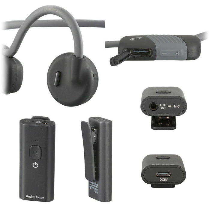 骨伝導イヤホン＋集音器（Bluetooth/USB充電式/保護等級IPX6）_03-1700_HP-BC500N_OHM（オーム電機）